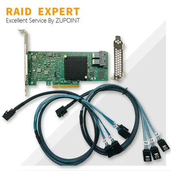 Карта RAID-контроллера LSI 9300-8i PCI E 3.0 12 Гбит/с HBA IT mode Для ZFS FreeNAS unRAID Expander Crad + 2шт SFF-8643 SATA Кабель