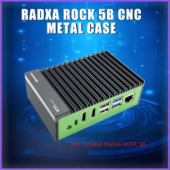 RADXA ROCK 5B Алюминиевый корпус Радиатор активного пассивного охлаждения с радиатором Металлический корпус для ROCK 5B