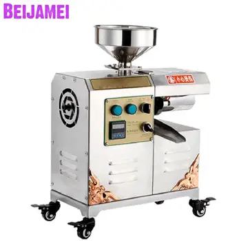 Электрическая машина для холодного горячего отжима масла BEIJAMEI, коммерческий маслопресс из нержавеющей стали, машина для извлечения масла