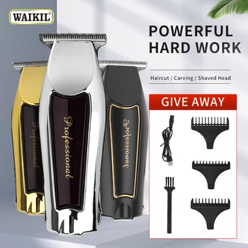 WAIKIL Профессиональная Машинка для стрижки волос, Триммер для мужчин, Перезаряжаемая Беспроводная машинка для стрижки волос, Электробритва, Парикмахерская для бороды