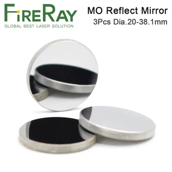 FireRay 3 шт. Mo Отражающее Зеркало Диаметром 20 25 30 38,1 мм THK 3 мм для CO2 Лазерной Гравировки, резки