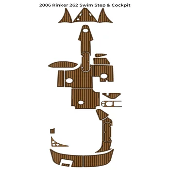 2006 Rinker 262, Плавательная платформа, Кокпит, Коврик для лодки, EVA-Пена, Палуба Из искусственного Тика, Коврик для пола