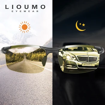 LIOUMO 2023 Высококачественные Фотохромные Поляризованные Солнцезащитные очки Для Мужчин С Защитой От UV400, Очки Для Вождения, Антибликовые zonnebrillen