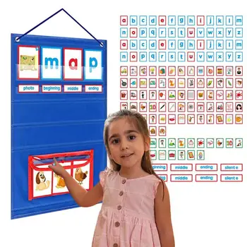 Карманная таблица для составления слов, Игры с правописанием, Настольная карманная таблица, Автономная для занятий в классе или дома, обучающие игрушки