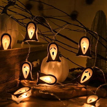 1 Комплект Гирлянд со Скелетом на Хэллоуин, украшение для праздничного освещения, Подвесное Атмосферное украшение B