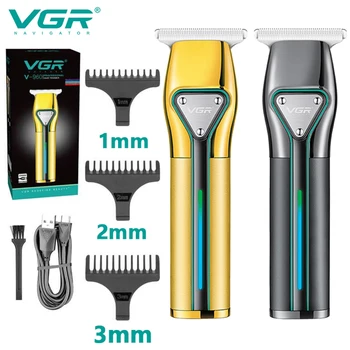 VGR Триммер Профессиональный Триммер для Волос Беспроводная Машинка Для Стрижки Волос 0 мм Бритва Для Стрижки Бороды Триммер для Мужчин V-960