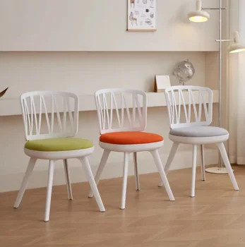 XX90 Пластиковый обеденный стул с утолщенной спинкой Стул для дома, ресторана, отеля, чай с молоком, кофейня, тематический пластиковый стул