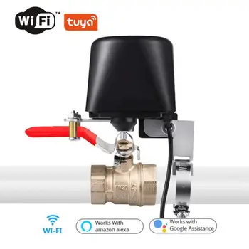 Tuya Smart Wifi клапан Водопроводный газовый кран Автоматический контроллер клапана Поддержка Alexa Google Assistant Яндекс Алиса Smartthings