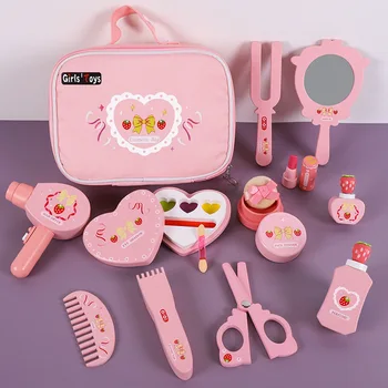 Деревянный детский комод, игрушка для макияжа, имитация семьи, девочка, принцесса, подарочный набор на День рождения, косметика 2023