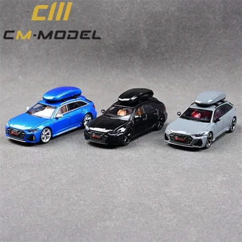 CM Модель 1: 64 RS6 Avant синяя /черная /серая модель автомобиля, изготовленная под давлением