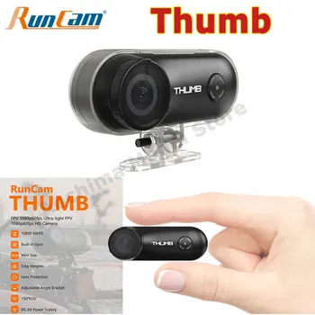 Мини-камера RunCam Thumb HD Action FPV 1080P 60 кадров в секунду 9,8 g 150 ° FOV со стабилизацией гироскопического потока для радиоуправляемых дронов