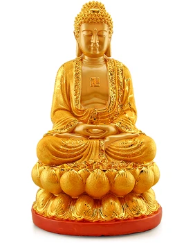 Открывающий свет, Будда, орнамент золотого цвета, статуэтка буддизма, Скульптура Шакья Муни, статуя Амитабхи, подарки