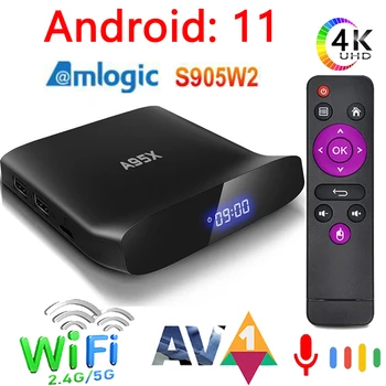 A95X W2 Android 11 Smart TV Box A95X W2 Amlogic S905W2 4 ГБ 64 ГБ 2,4 G & 5G Wifi 4k BT5.0 HD Медиаплеер 2 ГБ 16 ГБ A95XW2 tvbox