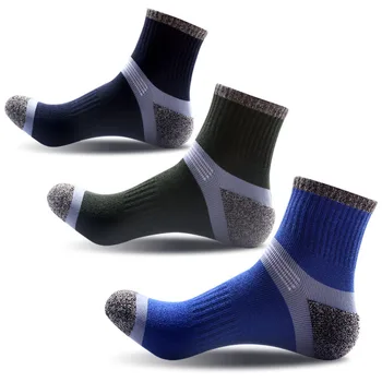 3 пары Мужских Компрессионных носков Эластичность, Защита от усталости, Дышащие Высококачественные прочные носки, Осень-зима, Теплые Удобные Meias