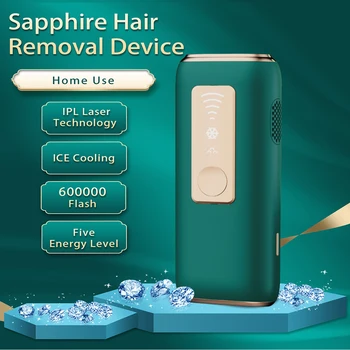 Лазер для удаления волос с 600000 вспышек Постоянное удаление волос Подарки для женщин Средство для удаления волос с режимом Ice IPL Удаление волос на теле