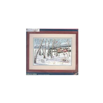 ММ, высокое качество, прекрасный ностальгический набор для вышивания крестиком, Березовый Вид, Тусклый 13627, зимний снег