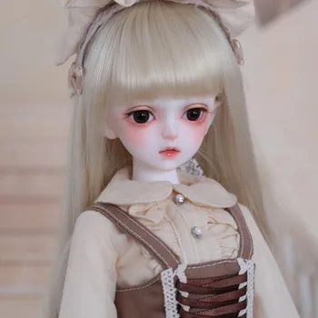 Новый полный комплект куклы BJD из натуральной кожи Yue Meiyue 1/4 SD, дополнительная одежда, парик, обувь, точечный макияж