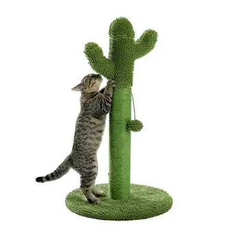 Когтеточка для кошек 27 дюймов - Кактусовая когтеточка для маленьких кошек, котят - зеленый