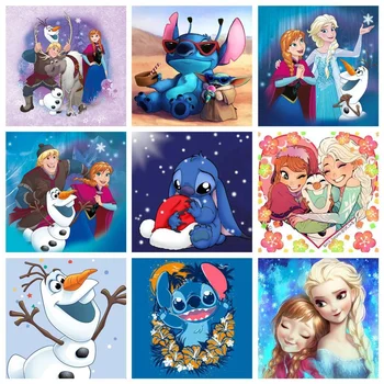 Disney 5D DIY Алмазная Картина, Набор для вышивки крестом, Лед и Снег, Легенда, Звезда, Детская Вышивка, Ручная Инкрустация, Детские Подарки, Домашнее Настенное Искусство