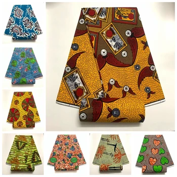 Новая Гарантированная Настоящая 100% Оригинальная Ткань Из Настоящего Воска Анкара 2022 Африканский Принт Ткань Для Свадебного Платья Tissus Coton 6 ярдов