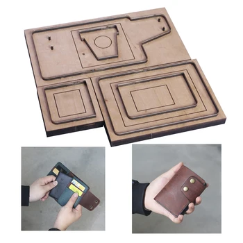 DIY кожаный держатель для карт в сложенном виде, кошелек, форма для высечки ножей, металлический выдолбленный перфоратор, набор инструментов 8x11,5x2,5 см