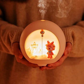 Милая мультяшная романтическая лампа, Мини-увлажнитель воздуха, USB-диффузор эфирного масла для ароматерапии в детской комнате, диффузор духов