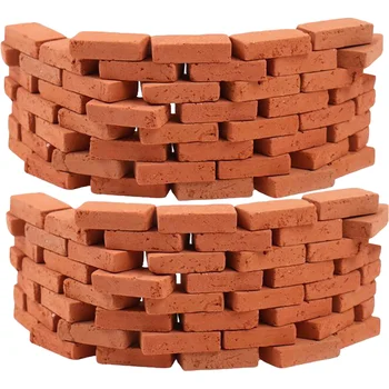 150 Шт Мини-маленькие Красные Кирпичные блоки, Песочные украшения для столов, Искусственные настенные Хвосты, игрушка 