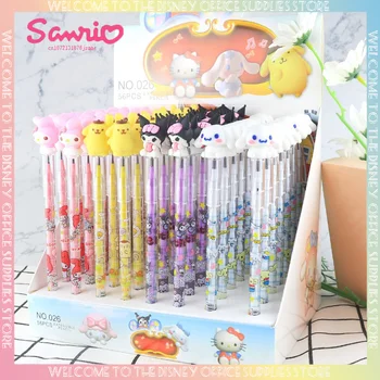 Sanrio Мультяшный карандаш с силиконовыми пулями 56 шт., коробка нерезающихся карандашей для рисования, подарки для студентов, Канцелярские принадлежности, Школьные принадлежности