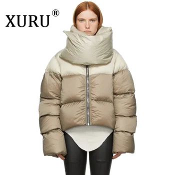 XURU-Популярный в Европе и Америке Женский Повседневный шарф с высоким воротом, Женская хлопчатобумажная куртка Jacket 69A0514