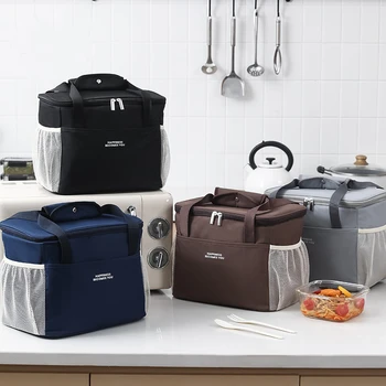 Изолированная Переносная сумка для ланча, Контейнер для хранения продуктов для пикника, Коробка для Бенто, Термосумка-холодильник, сумка-тоут, сумки Большой емкости