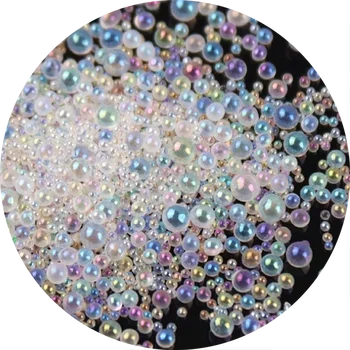 Пузырьковые бусины 1-3 мм, смесь Круглых маленьких шариков из симфонического стекла, блистерные микро-бусины, ювелирные изделия из эпоксидной смолы, аксессуары ручной работы