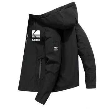 Мужская куртка с капюшоном 2023, бомбер, Мужская ветровка, пальто на молнии, весенне-осеннее повседневное рабочее пальто, Мужской солнцезащитный крем для рыбалки KODAK