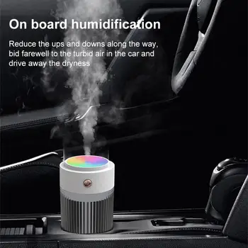 Увлажнитель воздуха Портативный USB Ультразвуковой Диффузор с прозрачной Чашкой, холодный Туманообразователь, Увлажнитель воздуха, очиститель со светом для автомобиля