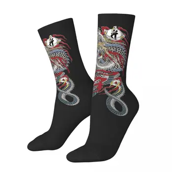 Кирю Кадзума-Дракон из Додзимы С забавной графикой, Лучше продаются Эластичные носки Funny Geek контрастного цвета