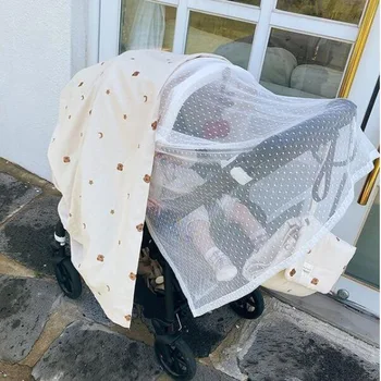 Абсолютно новая детская коляска для новорожденных Малышей, Сетчатая коляска от комаров, безопасная сетка, Багги Белого цвета